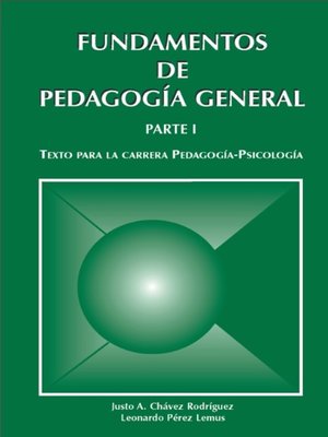 cover image of Fundamentos de Pedagogía General Parte I